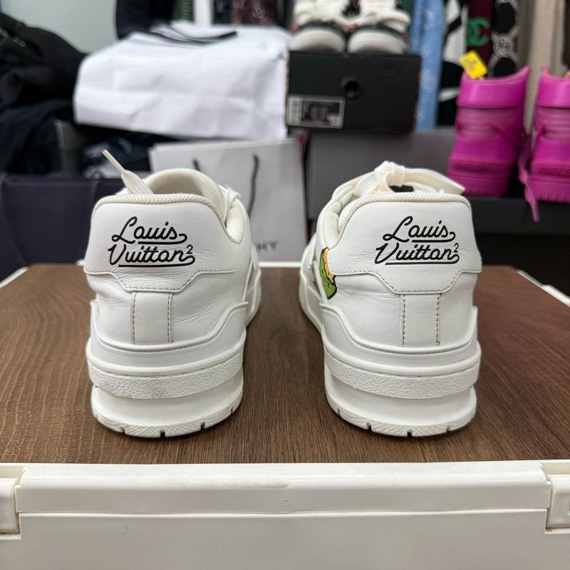 Louis Vuitton Nigo x Louis Vuitton White Trainer Sneakers 0079 Size US 8 / EU 41 - 3 Thumbnail