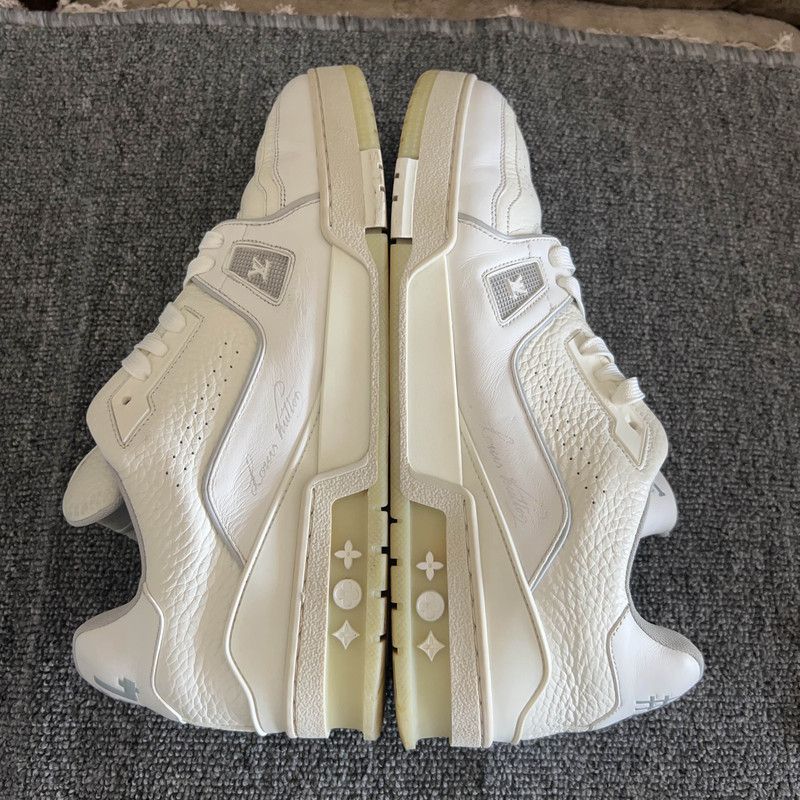 Louis Vuitton Louis Vuitton White Cement Low-Top Trainer Sneakers 0079 Size US 9.5 / EU 42-43 - 9 Thumbnail