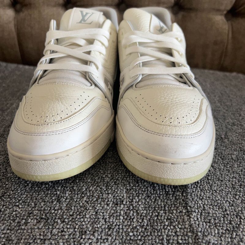 Louis Vuitton Louis Vuitton White Cement Low-Top Trainer Sneakers 0079 Size US 9.5 / EU 42-43 - 10 Thumbnail