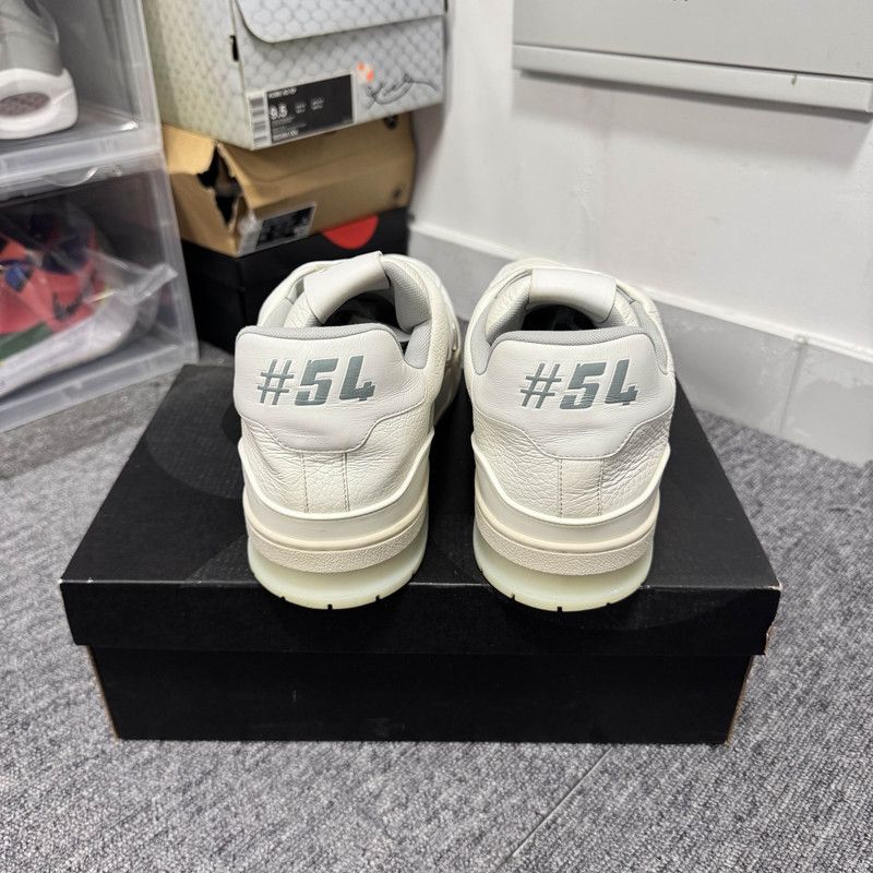 Louis Vuitton Louis Vuitton White Leather Trainer Sneakers 0079 Size US 12 / EU 45 - 3 Thumbnail