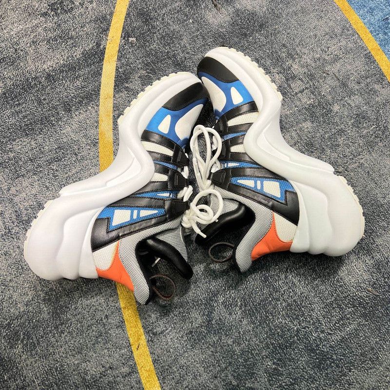 Louis Vuitton Louis Vuitton Leather Sports Sneakers in Black and Blue 0079 Size US 8 / EU 41 - 8 Thumbnail