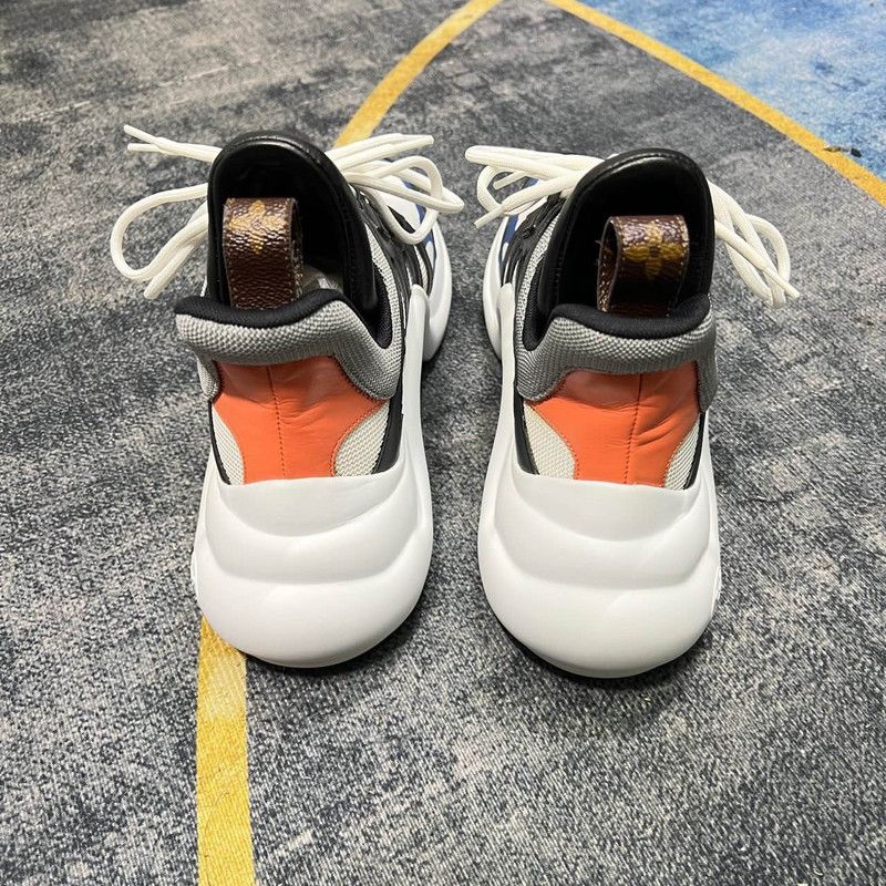 Louis Vuitton Louis Vuitton Leather Sports Sneakers in Black and Blue 0079 Size US 8 / EU 41 - 3 Thumbnail
