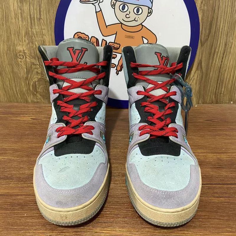 Louis Vuitton Louis Vuitton Retro Logo High-Top Sneakers for Men 0079 Size US 8.5 / EU 41-42 - 2 Thumbnail