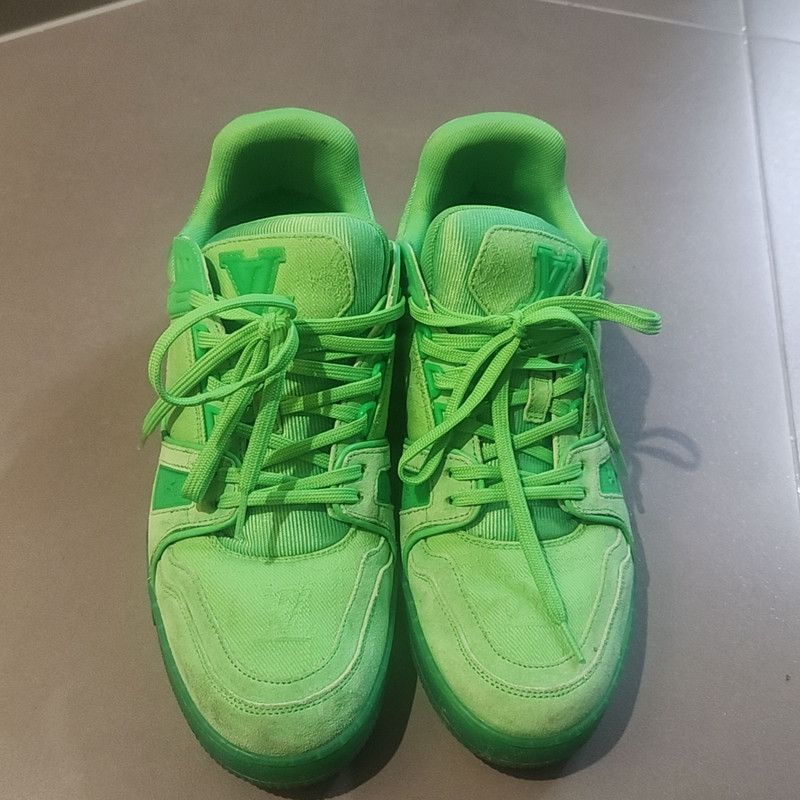 Louis Vuitton Louis Vuitton Green Trainer Sneakers for Men 0079 Size US 8 / EU 41 - 2 Thumbnail