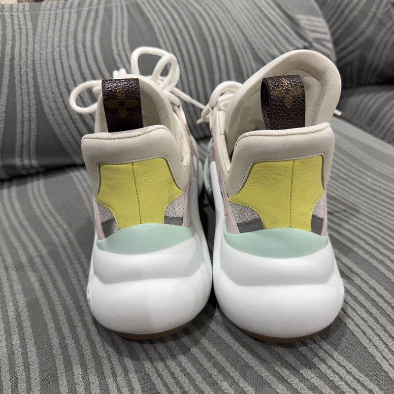 Louis Vuitton Louis Vuitton Archlight Sneakers in Pink and Green 0079 Size US 5.5 / EU 38 - 3 Thumbnail