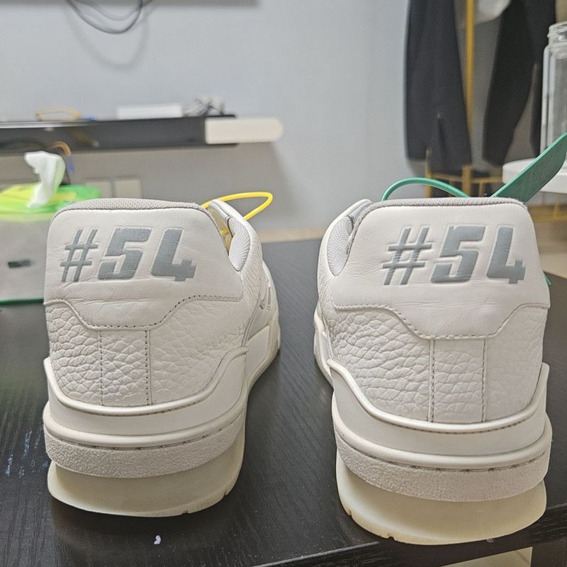 Louis Vuitton Louis Vuitton White Cement Low-Top Trainers 0079 Size US 8.5 / EU 41-42 - 3 Thumbnail