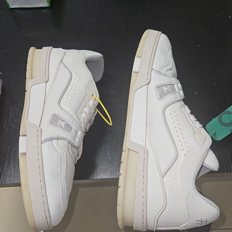 Louis Vuitton Louis Vuitton White Cement Low-Top Trainers 0079 Size US 8.5 / EU 41-42 - 6 Thumbnail