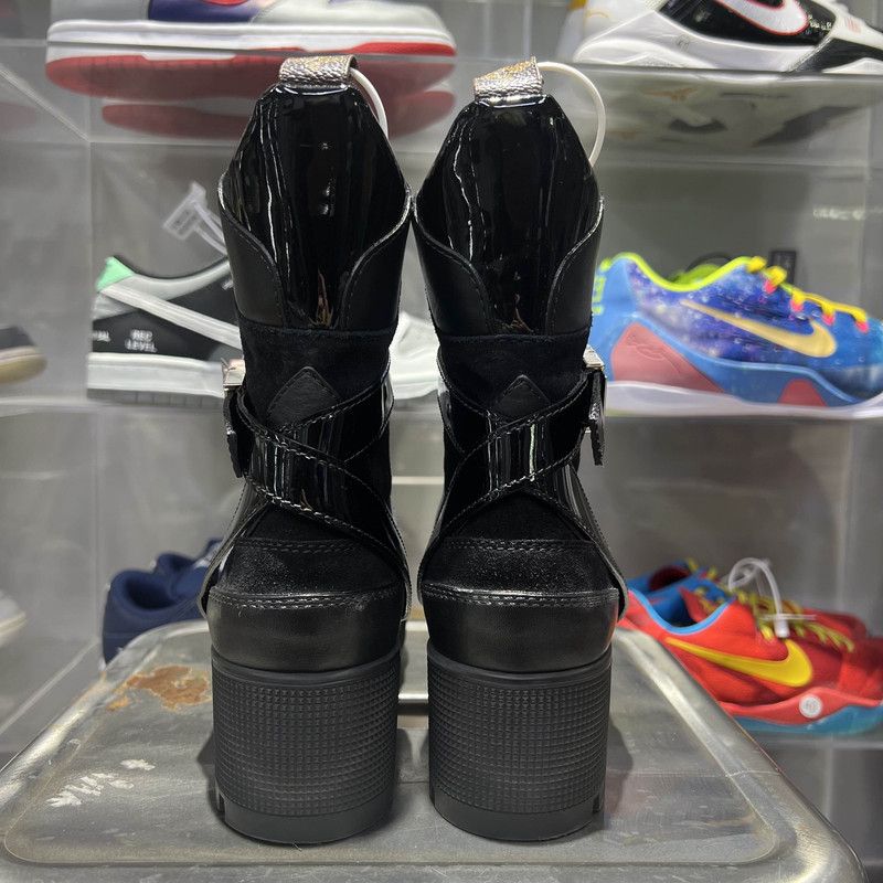 Louis Vuitton Louis Vuitton Black Monogram Mid-Calf Martin Boots 0079 Size US 6.5 / EU 39-40 - 3 Thumbnail