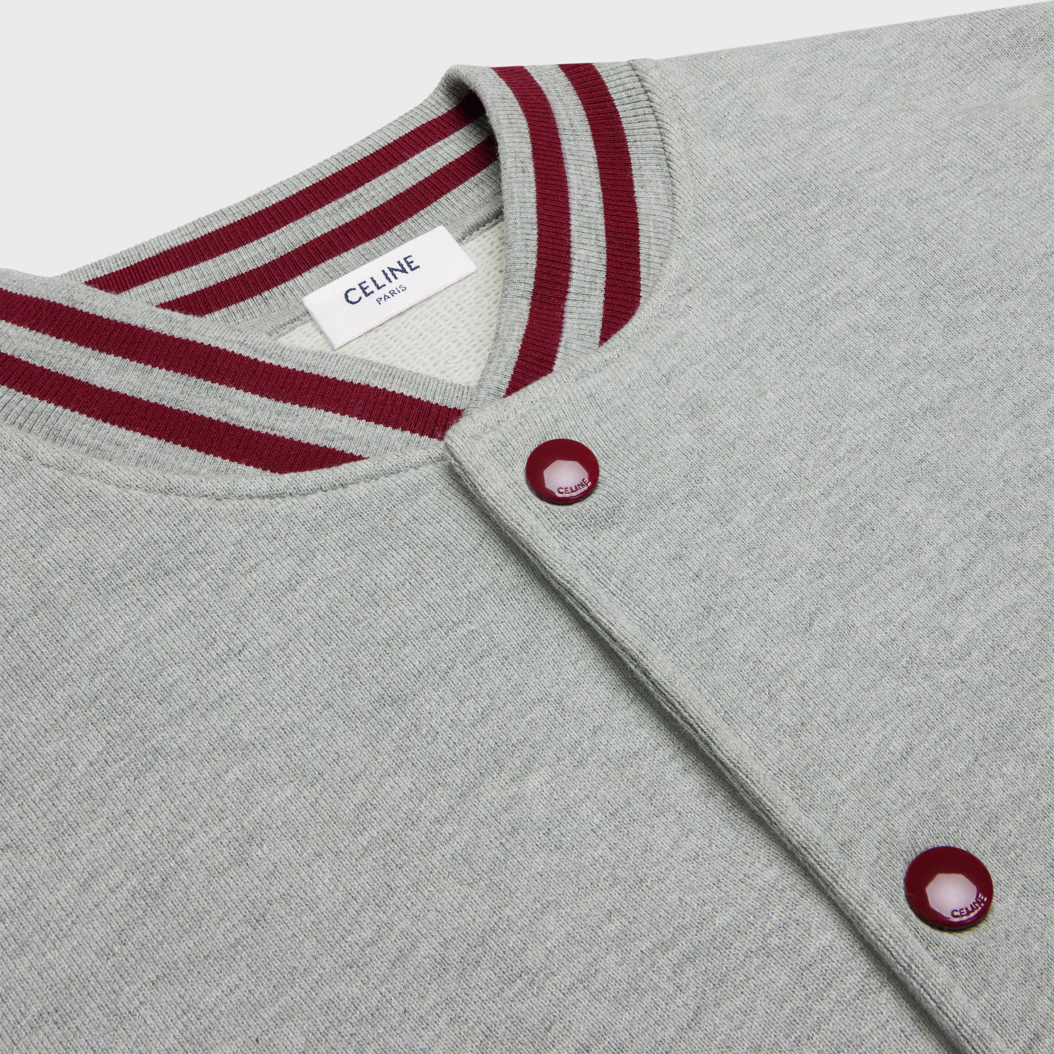 Celine celine teddy college jacket in cotton fleece Size US S / EU 44-46 / 1 - 3 Thumbnail