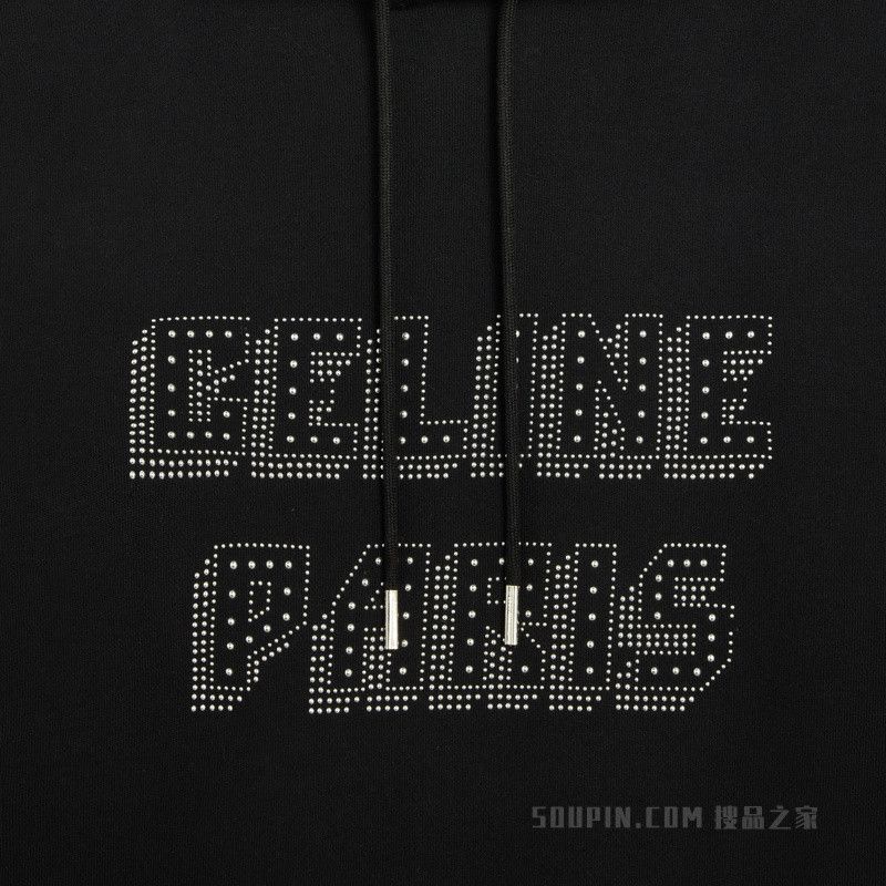 Celine loose celine hoodie with studs in cotton fleece Size US M / EU 48-50 / 2 - 4 Thumbnail