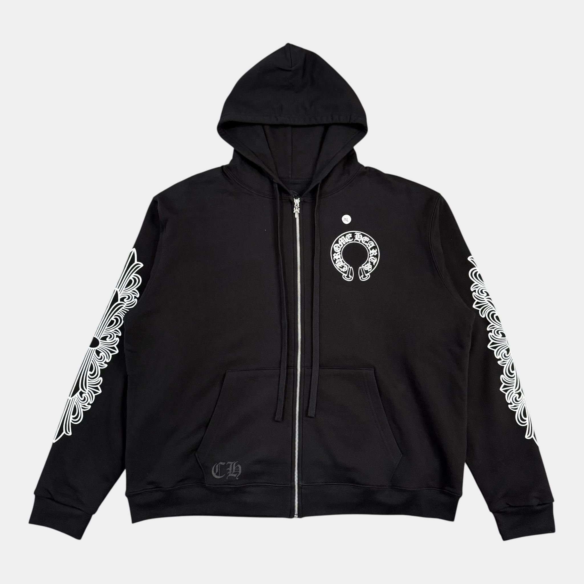 Horseshoe Floral Logo Zip Up Thermal Lined Hooded Sweatshir