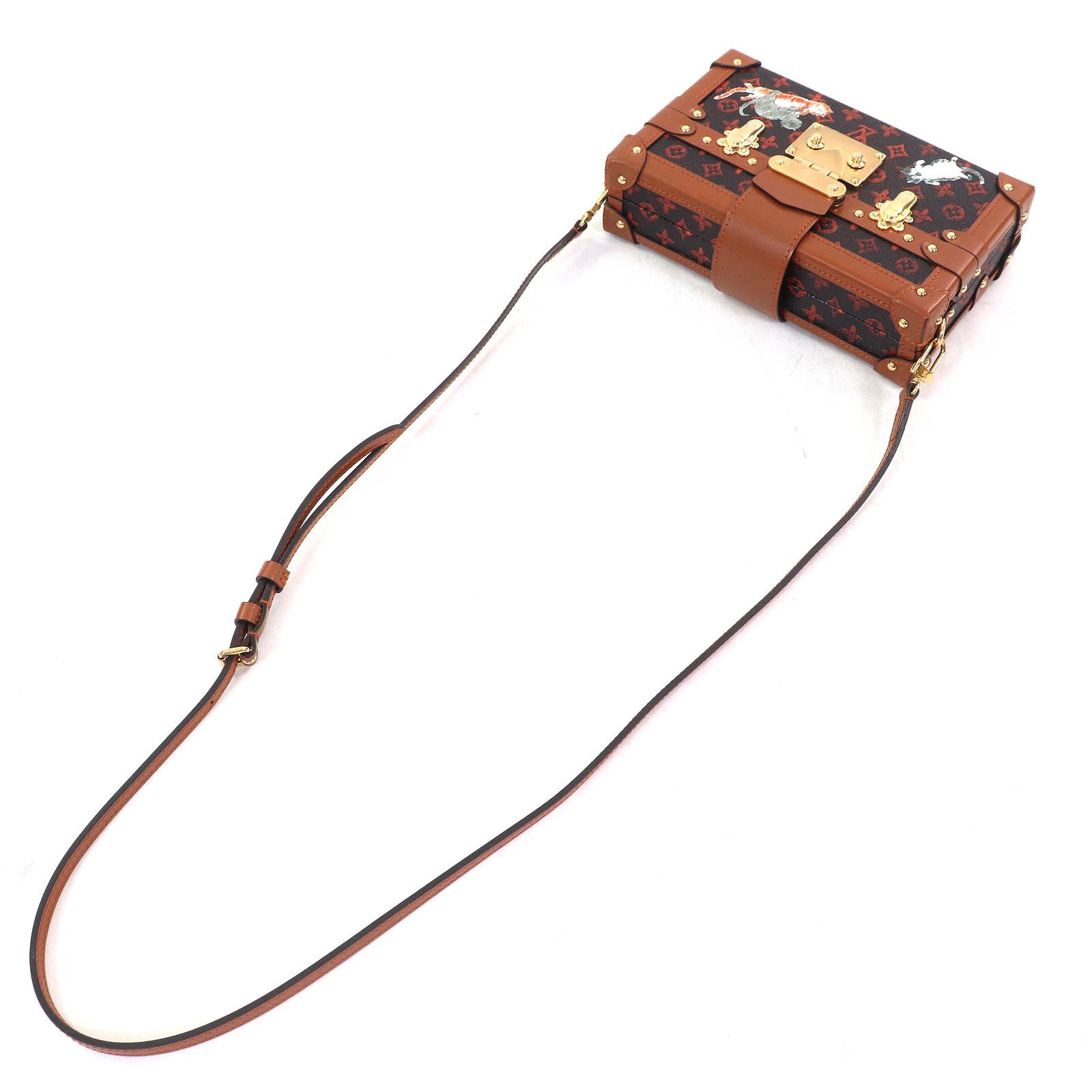 Louis Vuitton Louis Vuitton Louis Vuitton Petite Malle Transformed Catgram Shoulder Bag Canvas Shoulder Bag M44407 DUTY FREE for USA Size ONE SIZE - 4 Thumbnail