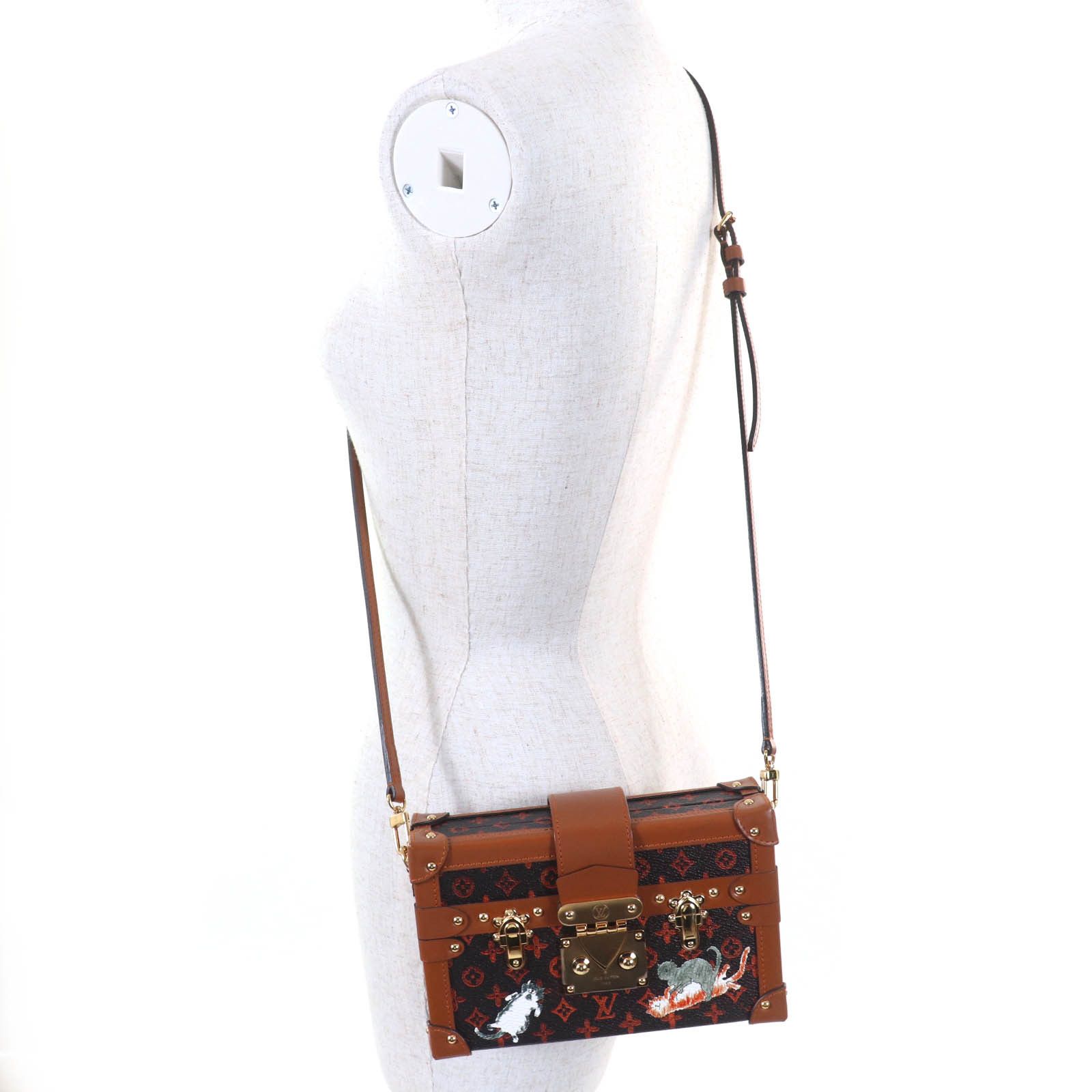 Louis Vuitton Louis Vuitton Louis Vuitton Petite Malle Transformed Catgram Shoulder Bag Canvas Shoulder Bag M44407 DUTY FREE for USA Size ONE SIZE - 9 Thumbnail