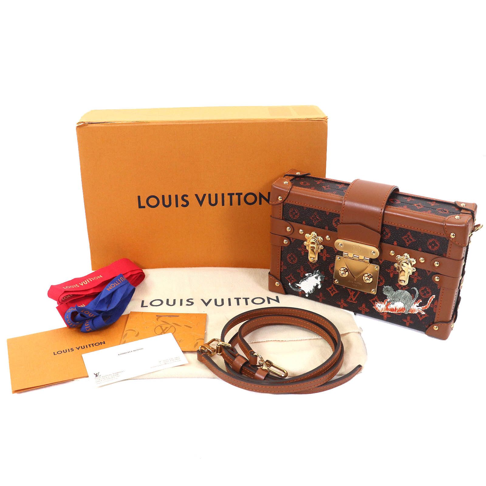 Louis Vuitton Louis Vuitton Louis Vuitton Petite Malle Transformed Catgram Shoulder Bag Canvas Shoulder Bag M44407 DUTY FREE for USA Size ONE SIZE - 2 Thumbnail