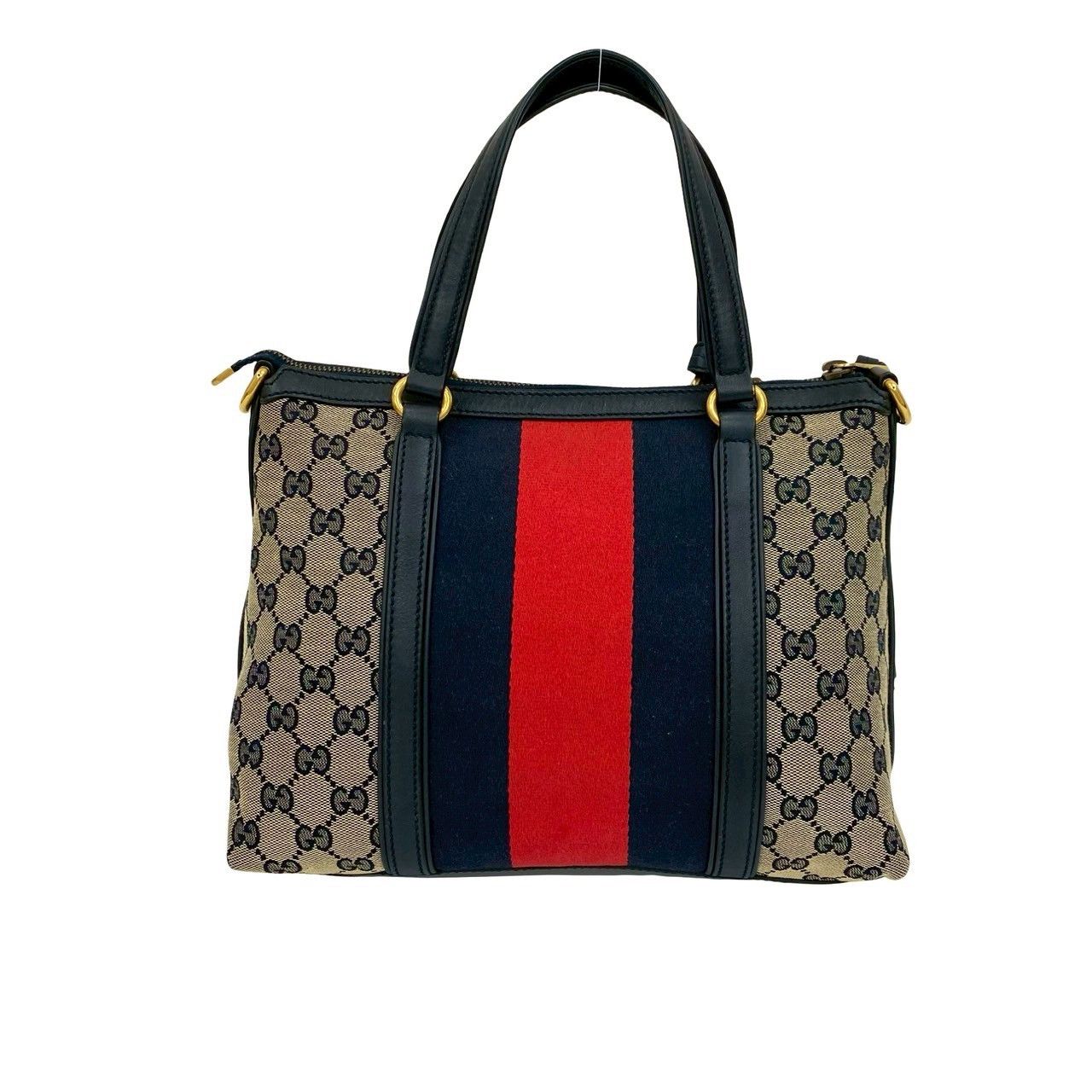Gucci Gucci Gucci GG Logo Canvas Leather Handbag Canvas Handbag Size ONE SIZE - 4 Thumbnail