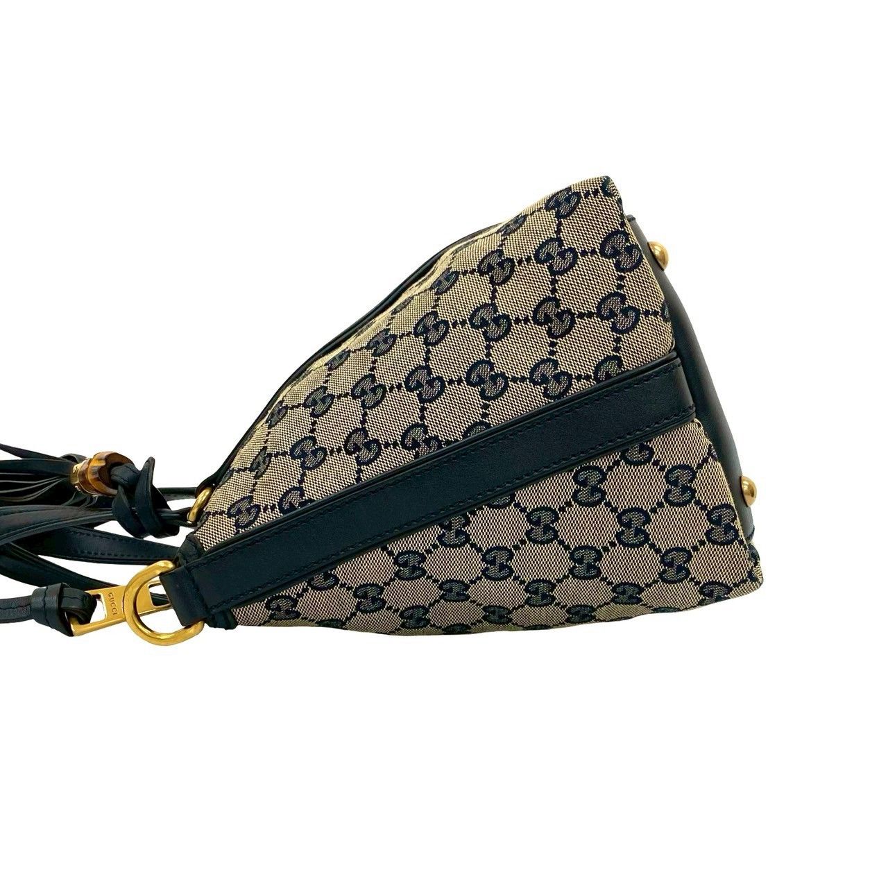 Gucci Gucci Gucci GG Logo Canvas Leather Handbag Canvas Handbag Size ONE SIZE - 6 Thumbnail