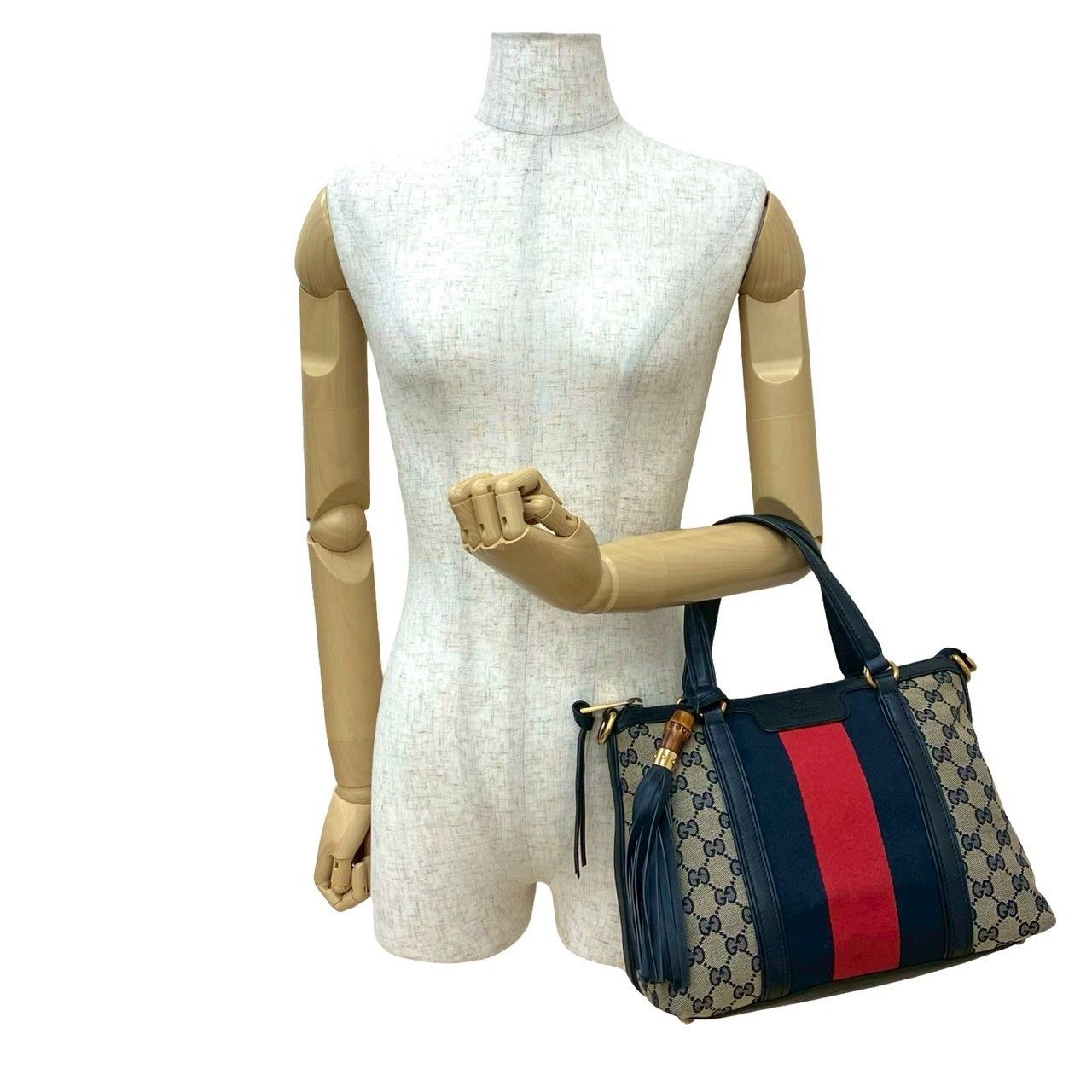 Gucci Gucci Gucci GG Logo Canvas Leather Handbag Canvas Handbag Size ONE SIZE - 3 Thumbnail