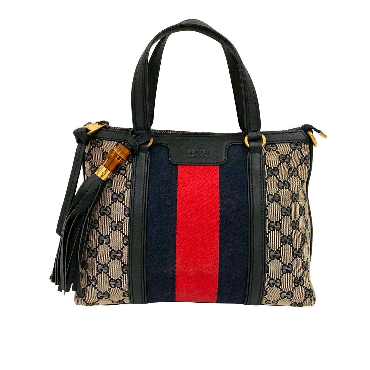 Gucci Gucci Gucci GG Logo Canvas Leather Handbag Canvas Handbag Size ONE SIZE - 2 Thumbnail