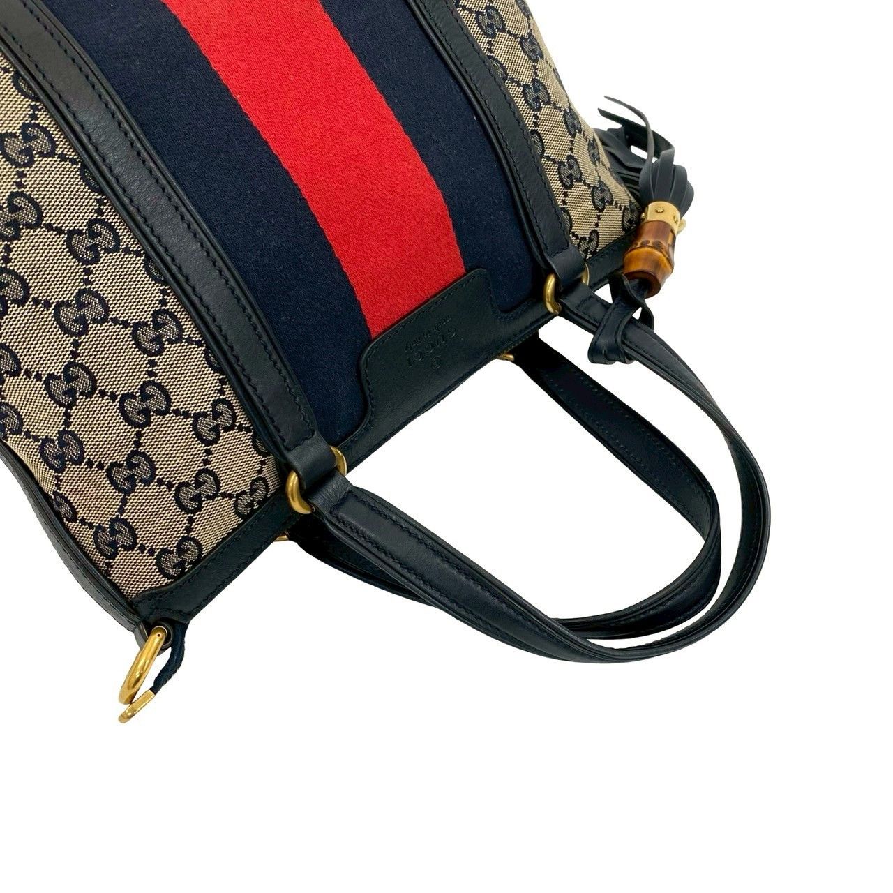 Gucci Gucci Gucci GG Logo Canvas Leather Handbag Canvas Handbag Size ONE SIZE - 5 Thumbnail