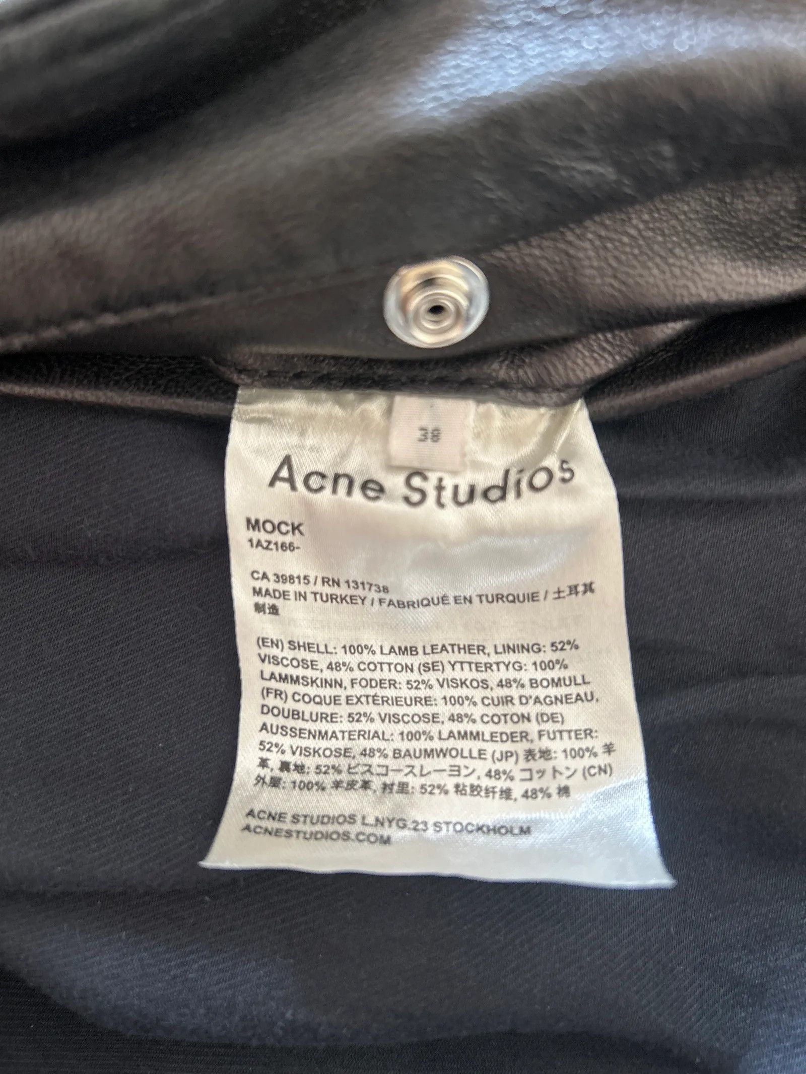 Acne Studios Acne Studios Mock Leather Jacket Size M / US 6-8 / IT 42-44 - 2 Thumbnail