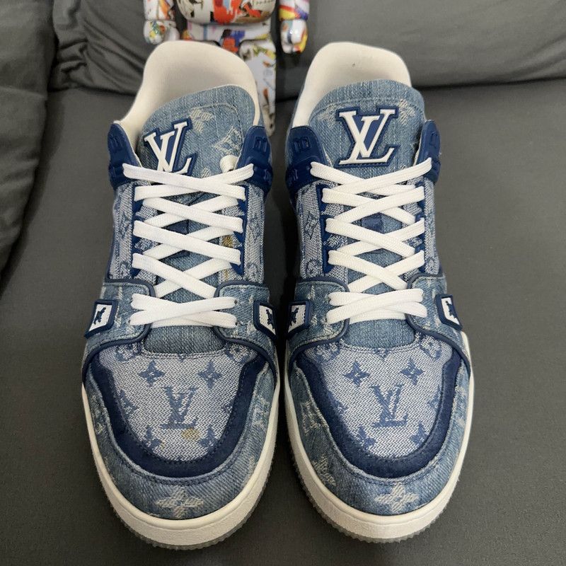 Louis Vuitton Louis Vuitton Denim Low Top Sneakers for Men 0079 Size US 8 / EU 41 - 2 Thumbnail