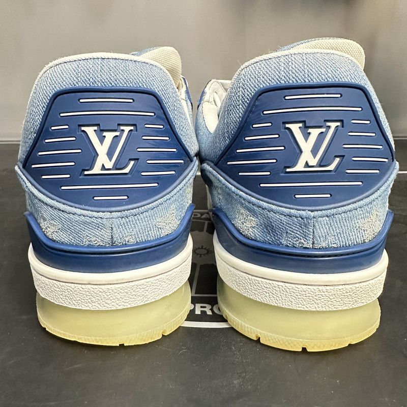 Louis Vuitton Louis Vuitton Blue Trainer Sneakers for Men 0079 Size US 9.5 / EU 42-43 - 3 Thumbnail