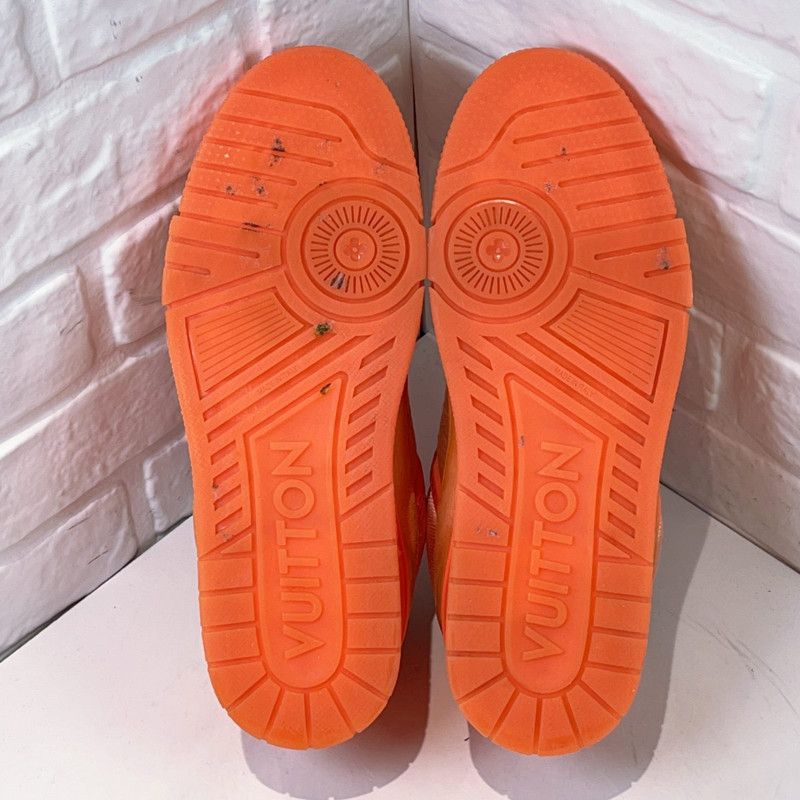 Louis Vuitton Virgil Abloh x Louis Vuitton Orange Trainer Sneakers 0079 Size US 8 / EU 41 - 5 Thumbnail
