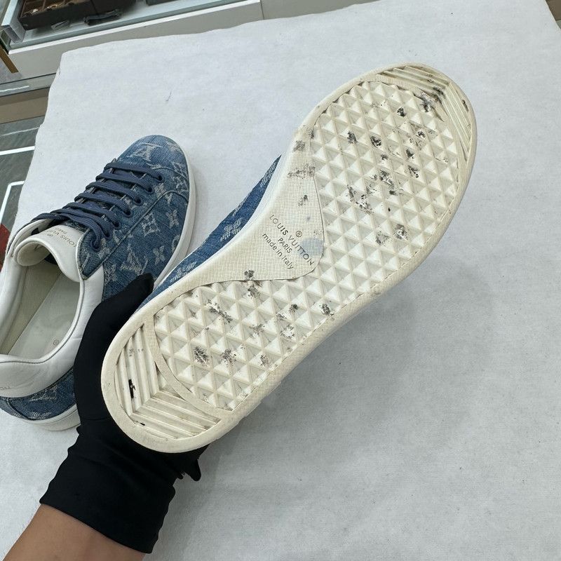 Louis Vuitton Louis Vuitton Luxembourg Denim Sneakers for Men 0079 Size US 7.5 / EU 40-41 - 18 Thumbnail