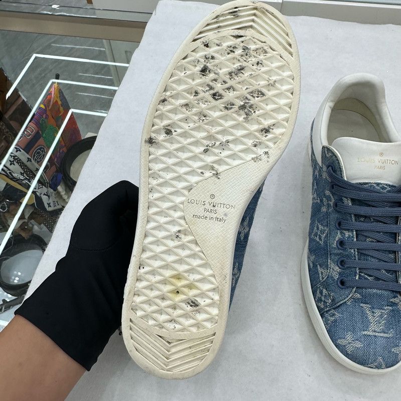 Louis Vuitton Louis Vuitton Luxembourg Denim Sneakers for Men 0079 Size US 7.5 / EU 40-41 - 14 Thumbnail