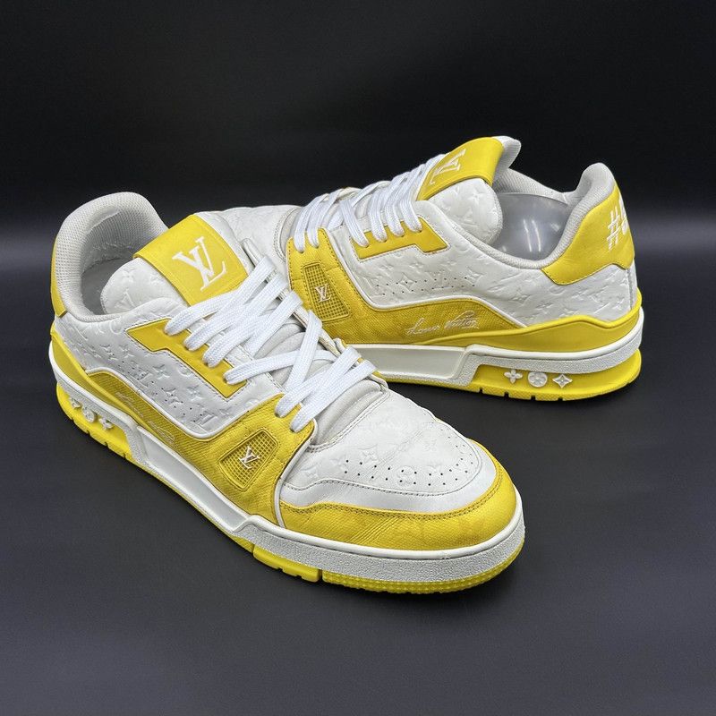Louis Vuitton Louis Vuitton Yellow and White Trainer Sneakers 0079 Size US 9.5 / EU 42-43 - 10 Thumbnail