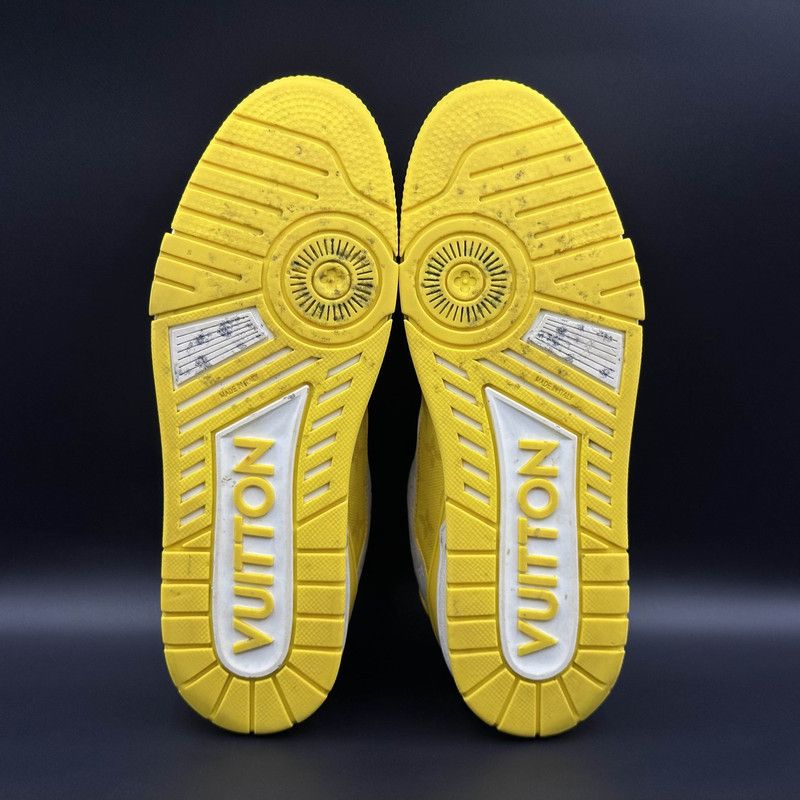 Louis Vuitton Louis Vuitton Yellow and White Trainer Sneakers 0079 Size US 9.5 / EU 42-43 - 4 Thumbnail