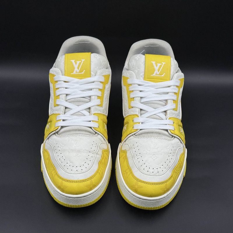 Louis Vuitton Louis Vuitton Yellow and White Trainer Sneakers 0079 Size US 9.5 / EU 42-43 - 2 Thumbnail