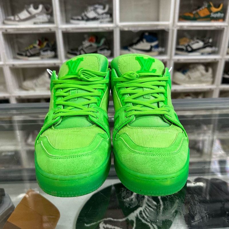 Louis Vuitton Louis Vuitton Trainer Fashion Sneakers in Green 0079 Size US 9.5 / EU 42-43 - 2 Thumbnail