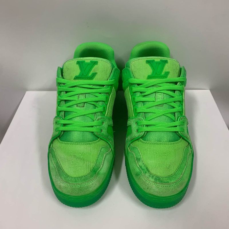 Louis Vuitton Louis Vuitton Trainer Low-Top Sneakers in Green 0079 Size US 7.5 / EU 40-41 - 2 Thumbnail
