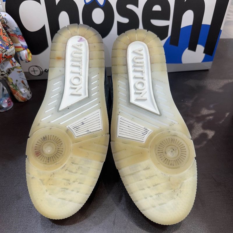 Louis Vuitton Louis Vuitton Blue Denim Low-Top Trainers for Men 0079 Size US 8 / EU 41 - 4 Thumbnail