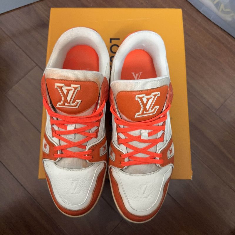 Louis Vuitton Louis Vuitton Trainer Fashion Sneakers in Orange 0079 Size US 9.5 / EU 42-43 - 6 Thumbnail