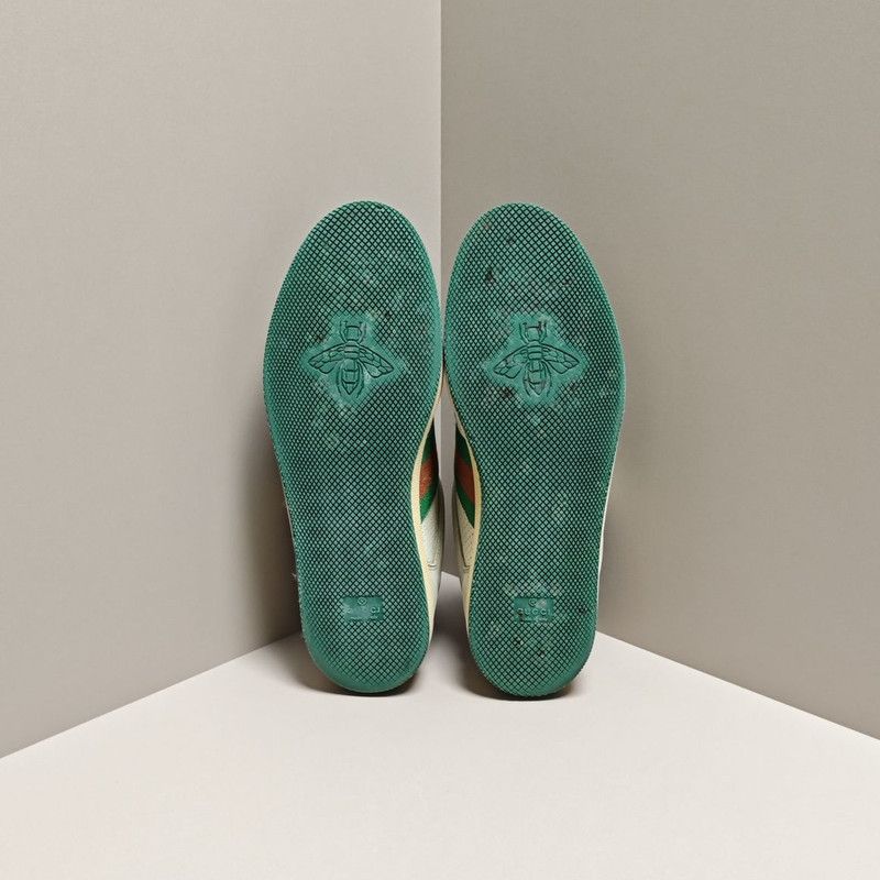 Gucci Gucci Screener Leather Sneakers in Green 0079 Size US 11 / EU 44 - 4 Thumbnail