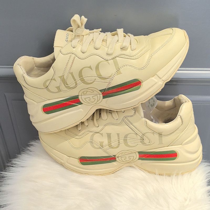 Gucci Gucci Rhyton Logo Low-top Dad Sneakers in Ivory 0079 Size US 8 / EU 41 - 6 Thumbnail