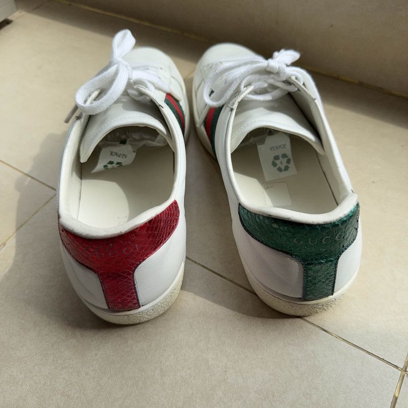Gucci Gucci Ace Leather Fashion Sneakers for Men 0079 Size US 9.5 / EU 42-43 - 3 Thumbnail