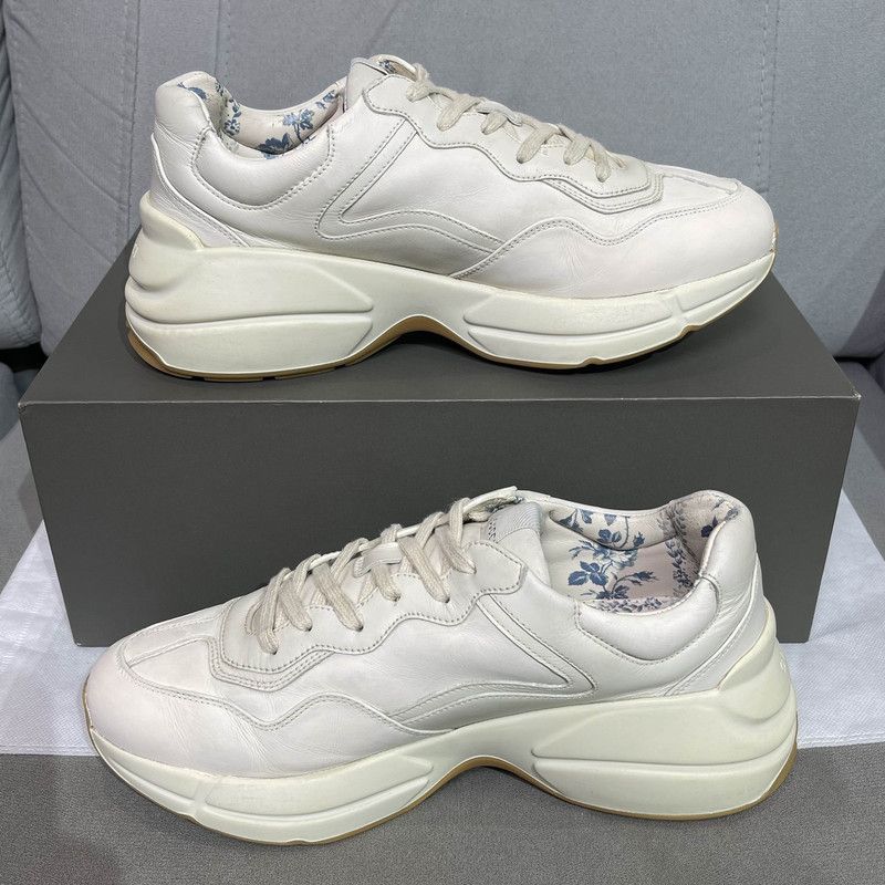 Gucci Gucci Rhyton Low-Top Sneakers in Beige 0079 Size US 8.5 / EU 41-42 - 7 Thumbnail