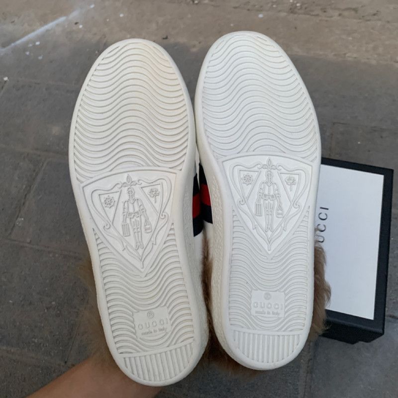 Gucci Gucci Ace Wool Embroidered Bee Sneakers 0079 Size US 5 / EU 37 - 6 Thumbnail