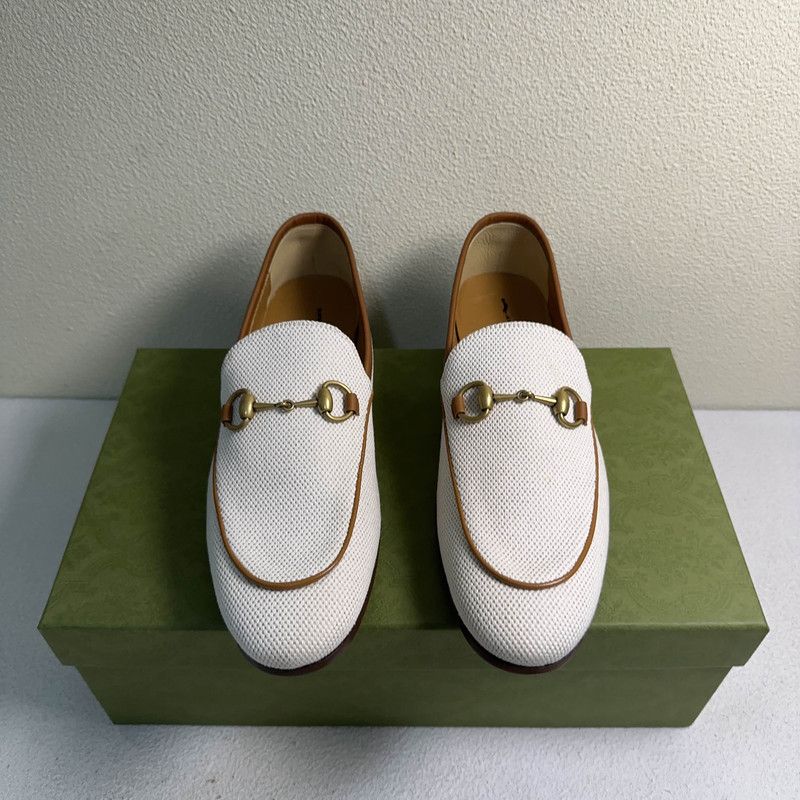 Gucci Gucci Jordaan Canvas Slip-On Loafers for Men 0079 Size US 8.5 / EU 41-42 - 2 Thumbnail