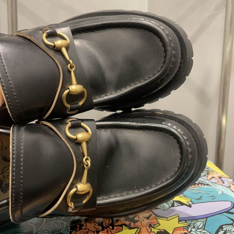 Gucci Gucci Leather Horsebit Casual Loafers in Black 0079 Size US 7.5 / EU 40-41 - 6 Thumbnail