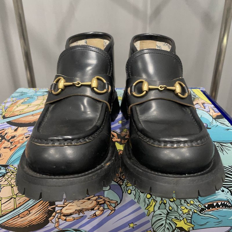 Gucci Gucci Leather Horsebit Casual Loafers in Black 0079 Size US 7.5 / EU 40-41 - 2 Thumbnail
