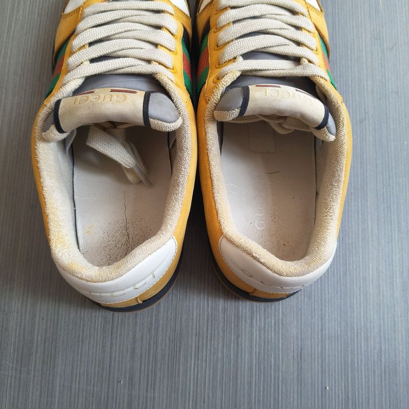 Gucci Gucci Screener Suede Sneakers in Yellow 0079 Size US 8 / EU 41 - 11 Thumbnail