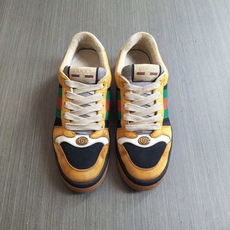 Gucci Gucci Screener Suede Sneakers in Yellow 0079 Size US 8 / EU 41 - 2 Thumbnail