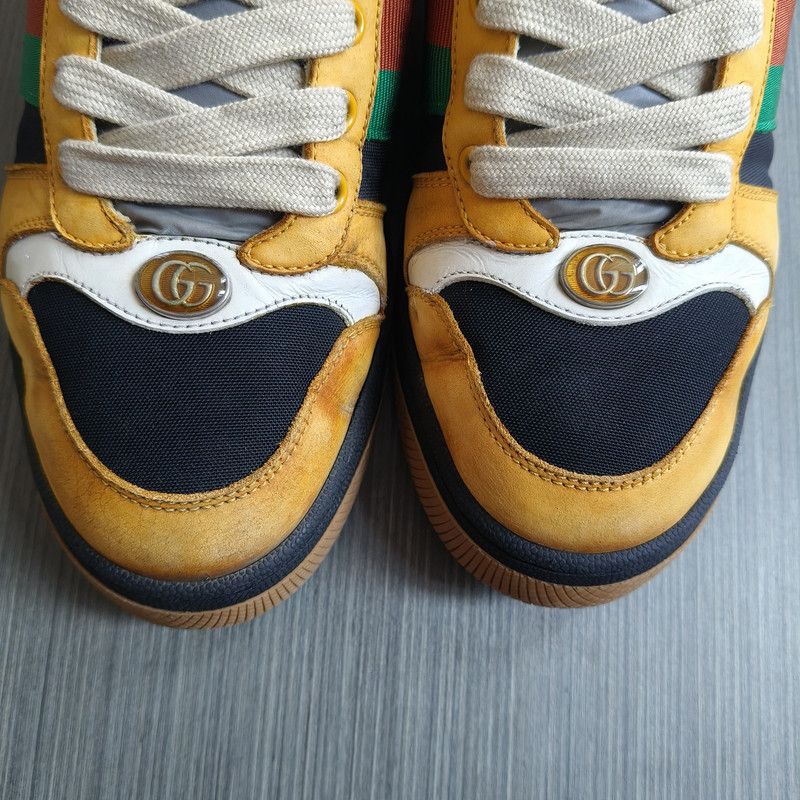 Gucci Gucci Screener Suede Sneakers in Yellow 0079 Size US 8 / EU 41 - 8 Thumbnail