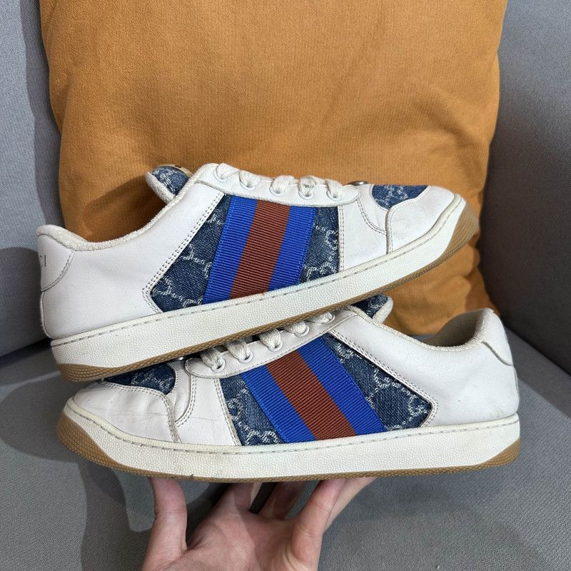 Gucci Gucci Screener Denim Fashion Sneakers for Men 0079 Size US 8 / EU 41 - 7 Thumbnail