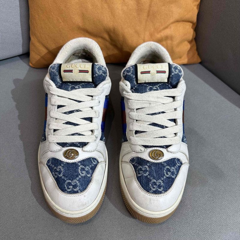 Gucci Gucci Screener Denim Fashion Sneakers for Men 0079 Size US 8 / EU 41 - 2 Thumbnail