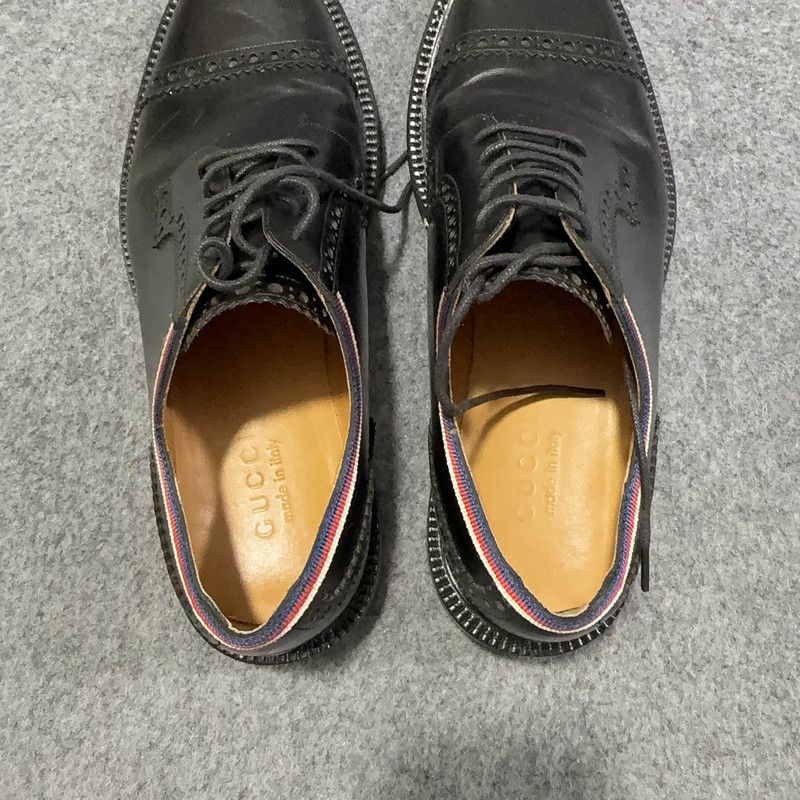Gucci Gucci Men's Casual Leather Shoes in Black 0079 Size US 9 / EU 42 - 6 Thumbnail